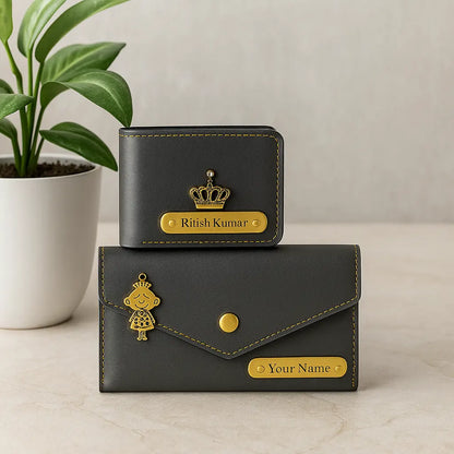 Customized Wallet & Clutch Gift Set | Personalized Leather Combo with Name Engraving Celedhub