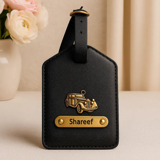 Celedhub Custom Personalized Luggage Tag | Engraved Name Leather Luggage Identifier Celedhub
