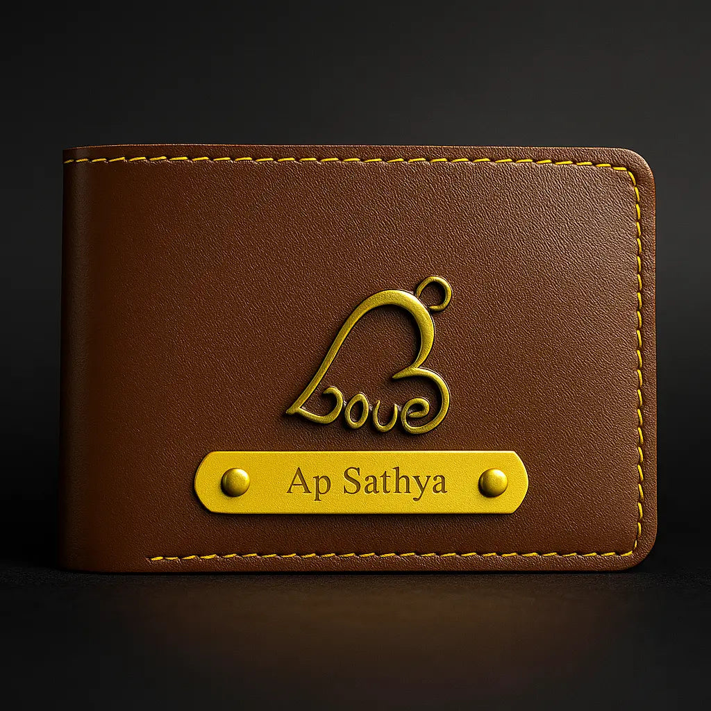 Customised MK Wallet & Lether Keychain Combo, Best Gift Set for Men, Faux Lether wallet, Combo Pack Celedhub