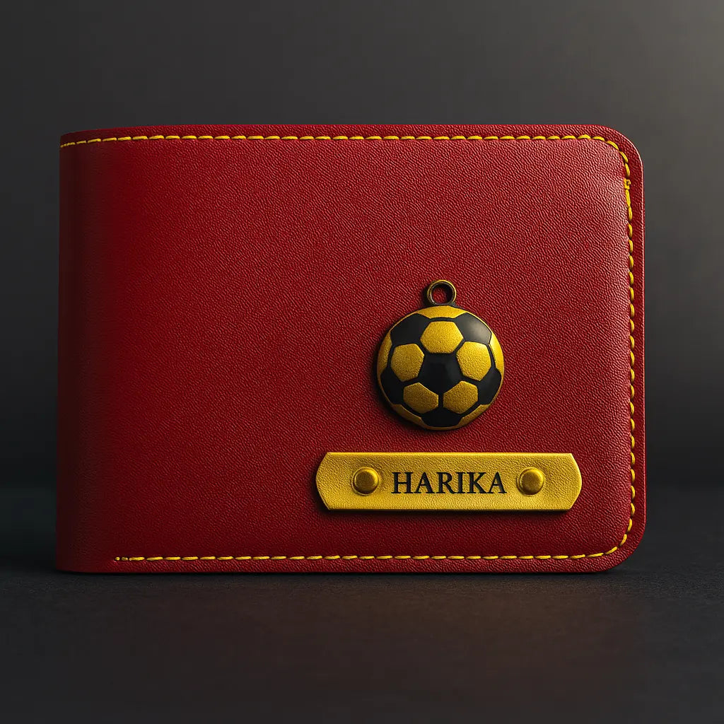 Customised MK Wallet & Lether Keychain Combo, Best Gift Set for Men, Faux Lether wallet, Combo Pack Celedhub