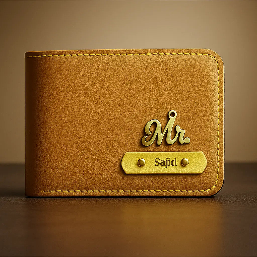 Customised MK Wallet & Lether Keychain Combo, Best Gift Set for Men, Faux Lether wallet, Combo Pack Celedhub