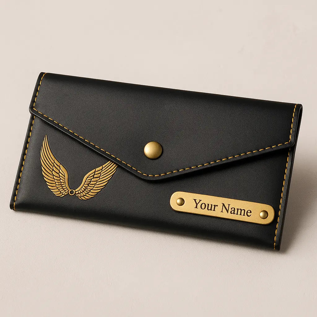 Customized Wallet & Clutch Gift Set | Personalized Leather Combo with Name Engraving Celedhub