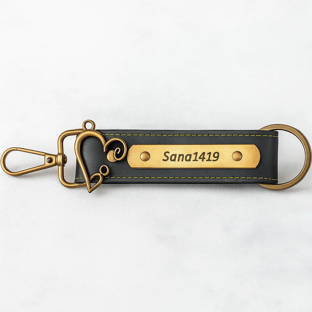 Customised MK Wallet & Lether Keychain Combo, Best Gift Set for Men, Faux Lether wallet, Combo Pack Celedhub