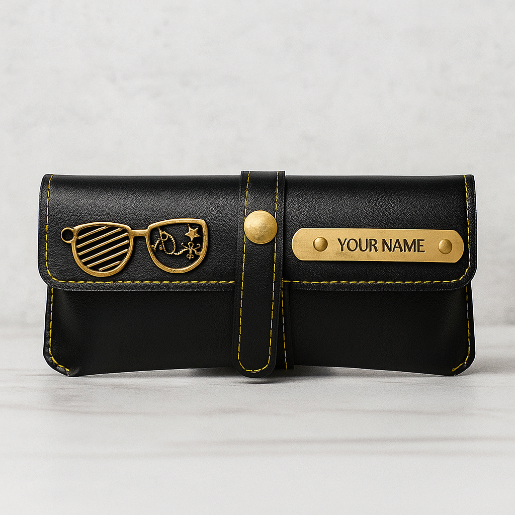 Customized Gift 4 in One Combo Of Wallet, Keychain, Sunglasses Cover & Passport Cover