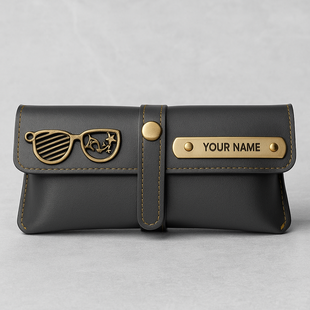 Customized Gift 4 in One Combo Of Wallet, Keychain, Sunglasses Cover & Passport Cover
