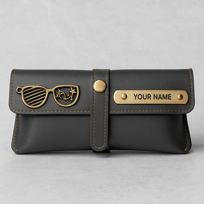 Customized Gift 4 in One Combo Of Wallet, Keychain, Sunglasses Cover & Passport Cover