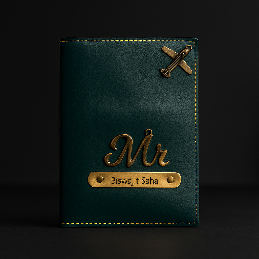 Customized Gift 4 in One Combo Of Wallet, Keychain, Sunglasses Cover & Passport Cover