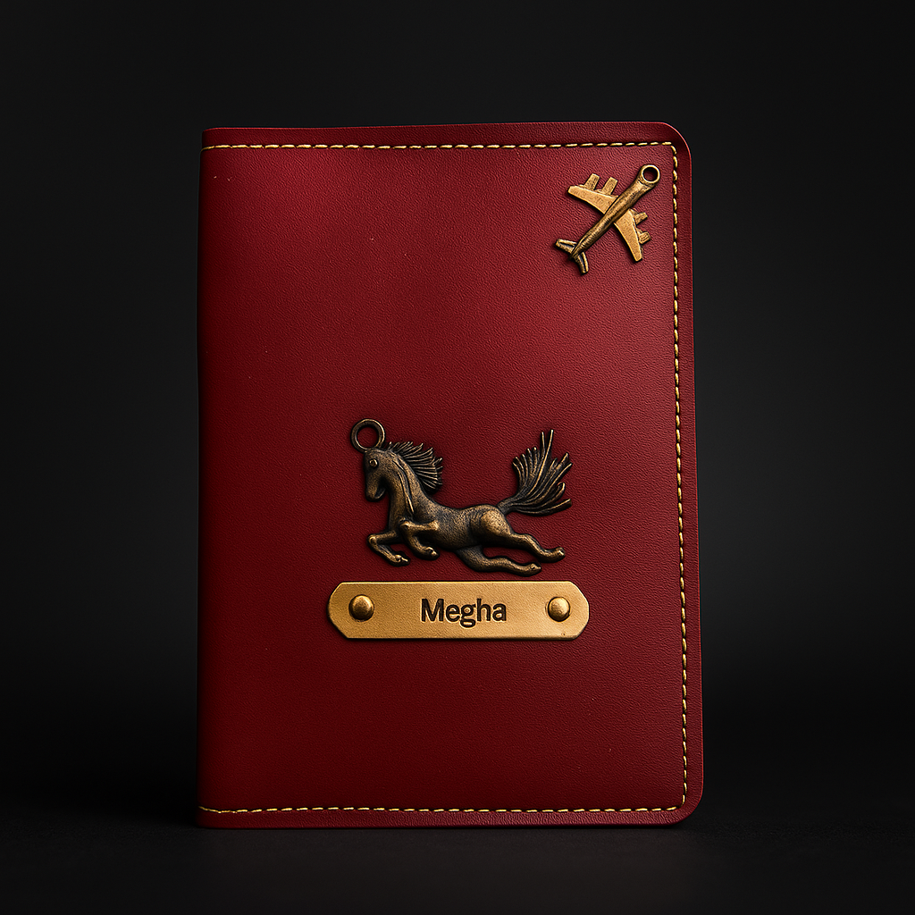 Customized Gift 4 in One Combo Of Wallet, Keychain, Sunglasses Cover & Passport Cover