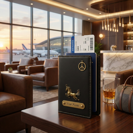 Premium Textured Passport Case | Engraved Passport and Document Holder for Men & Women