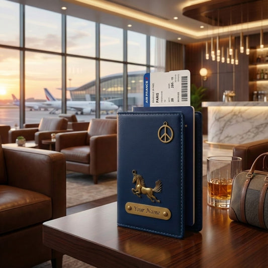 Premium Textured Passport Case | Engraved Passport and Document Holder for Men & Women