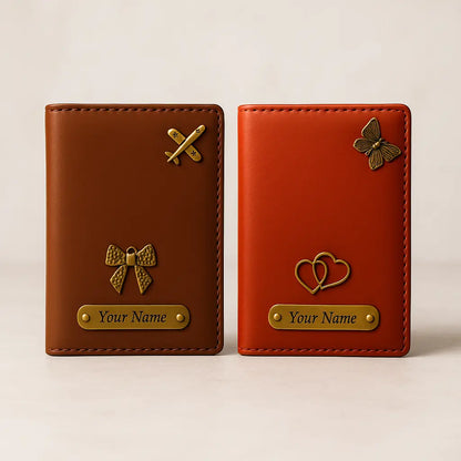 Customized Textured Passport Cover Combo | Passport Holder for Travel with Card Slots & Document Storage Celedhub