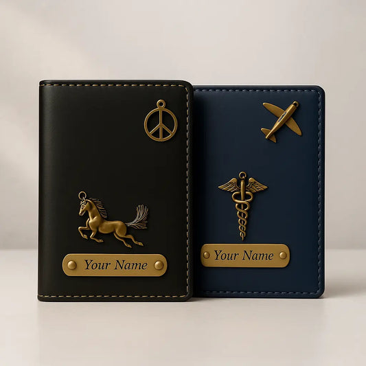 Customized Textured Passport Cover Combo | Passport Holder for Travel with Card Slots & Document Storage Celedhub