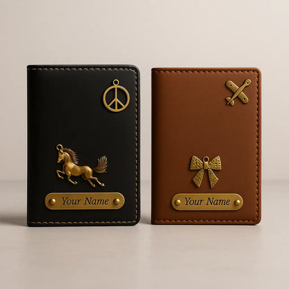 Customized Textured Passport Cover Combo | Passport Holder for Travel with Card Slots & Document Storage Celedhub