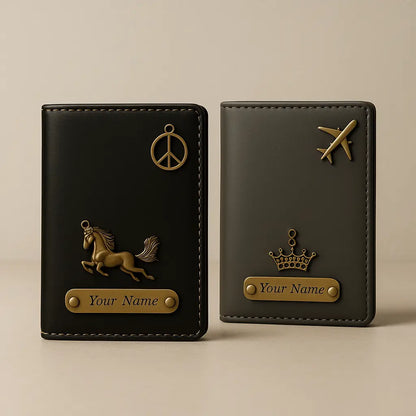 Customized Textured Passport Cover Combo | Passport Holder for Travel with Card Slots & Document Storage Celedhub