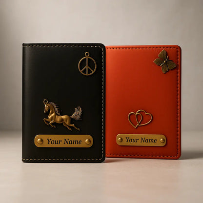 Customized Textured Passport Cover Combo | Passport Holder for Travel with Card Slots & Document Storage Celedhub