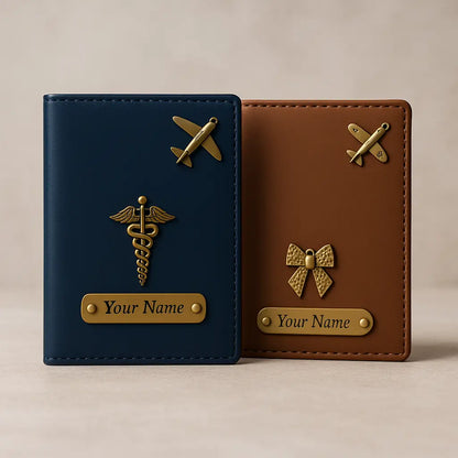 Customized Textured Passport Cover Combo | Passport Holder for Travel with Card Slots & Document Storage Celedhub