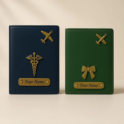 Customized Textured Passport Cover Combo | Passport Holder for Travel with Card Slots & Document Storage Celedhub