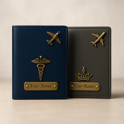 Customized Textured Passport Cover Combo | Passport Holder for Travel with Card Slots & Document Storage Celedhub