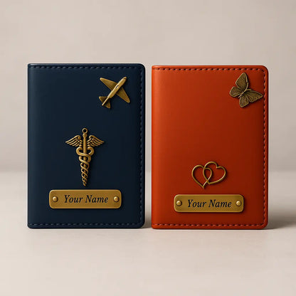 Customized Textured Passport Cover Combo | Passport Holder for Travel with Card Slots & Document Storage Celedhub