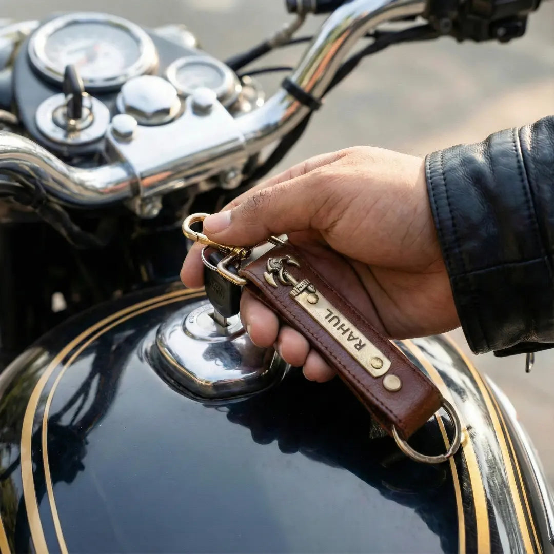Customized Leather Keychain with Name | Personalized Engraved Key Ring for Men & Women Celedhub
