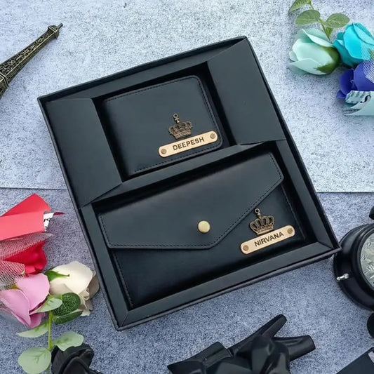 Customized Wallet & Clutch Gift Set | Personalized Leather Combo with Name Engraving Celedhub