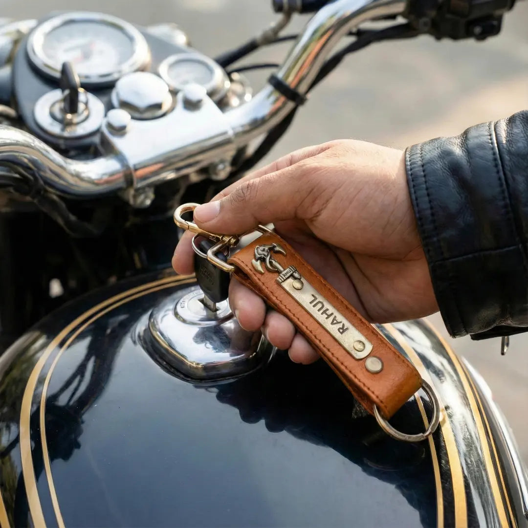 Customized Leather Keychain with Name | Personalized Engraved Key Ring for Men & Women Celedhub