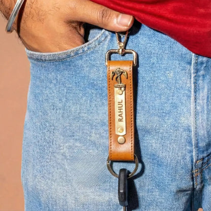 Customized Leather Keychain with Name | Personalized Engraved Key Ring for Men & Women Celedhub