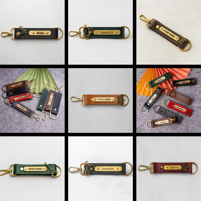 Customized Leather Keychain with Name | Personalized Engraved Key Ring for Men & Women Celedhub
