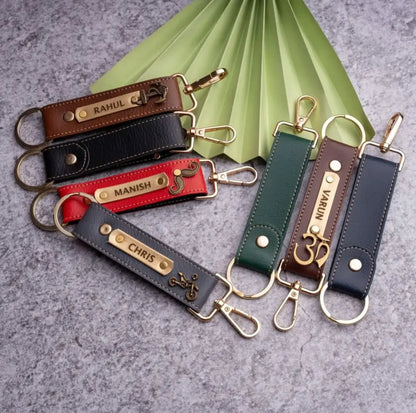 Customized Leather Keychain with Name | Personalized Engraved Key Ring for Men & Women Celedhub